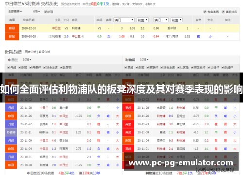 如何全面评估利物浦队的板凳深度及其对赛季表现的影响