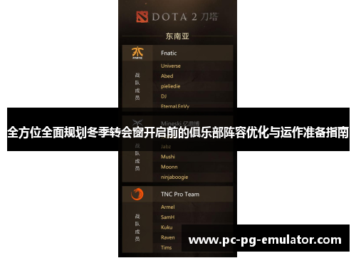 全方位全面规划冬季转会窗开启前的俱乐部阵容优化与运作准备指南 全方位全面规划冬季转会窗开启前的俱乐部阵容优化与运作准备指南